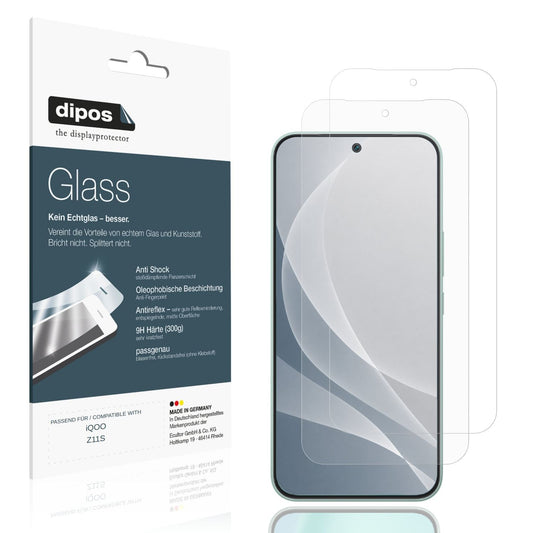 Matte Displayschutzfolie von dipos passend für iQOO Z11S, 9H kratzfest und blasenfrei montiert