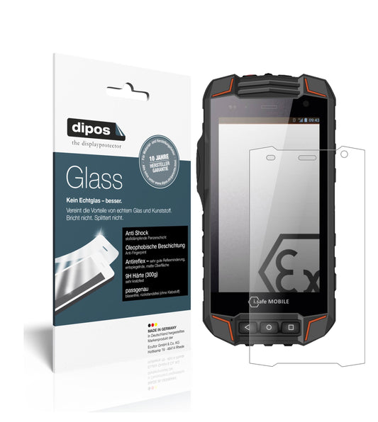 Matte Displayschutzfolie von dipos passend für i.safe MOBILE IS520.1, 9H kratzfest und blasenfrei montiert