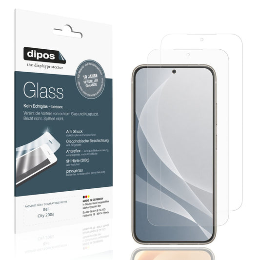Matte Displayschutzfolie von dipos passend für Itel City 200s, 9H kratzfest und blasenfrei montiert