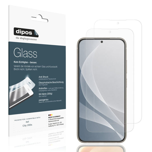 Matte Displayschutzfolie von dipos passend für Itel City 200s, 9H kratzfest und blasenfrei montiert