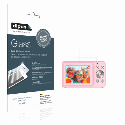 Matte Displayschutzfolie von dipos passend für IXNAIQY DC403, 9H kratzfest und blasenfrei montiert