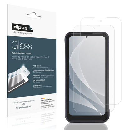 Matte Displayschutzfolie von dipos passend für JCB Toughphone E50, 9H kratzfest und blasenfrei montiert