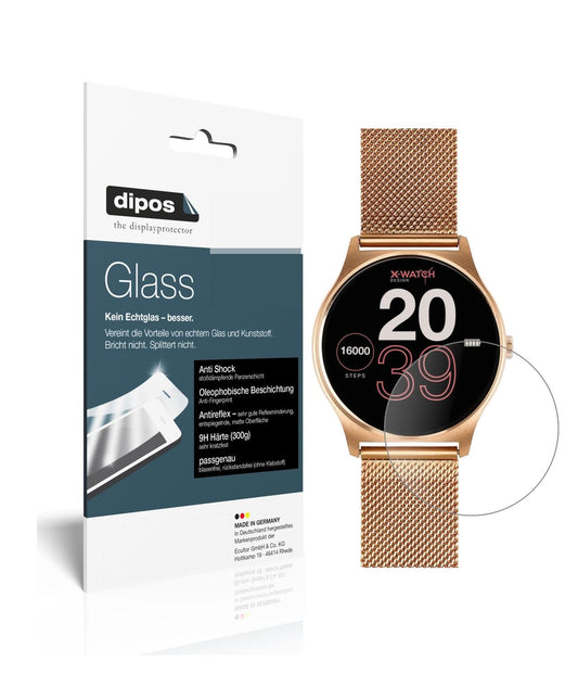 Matte Displayschutzfolie von dipos passend für Joli XW Pro Smartwatch, 9H kratzfest und blasenfrei montiert