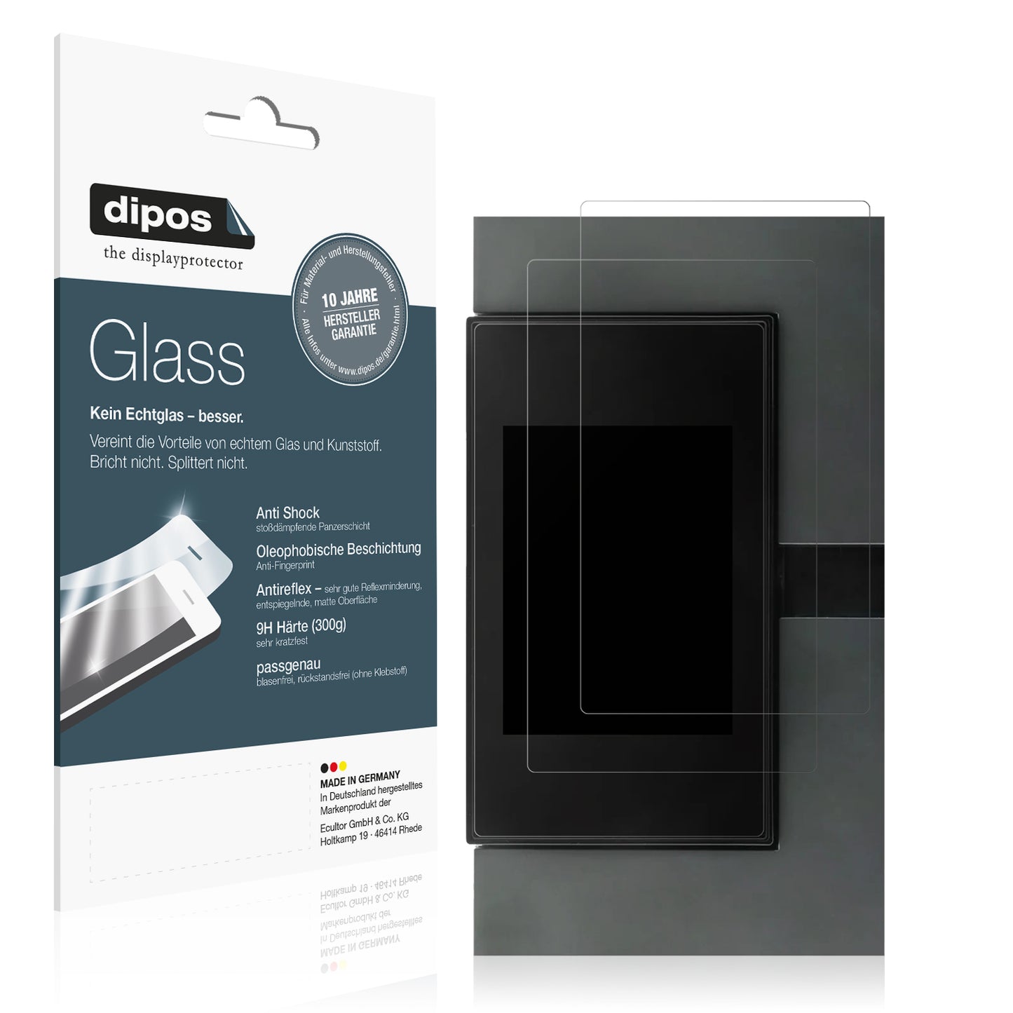 Matte Displayschutzfolie von dipos passend für Jura Ena 5, 9H kratzfest und blasenfrei montiert