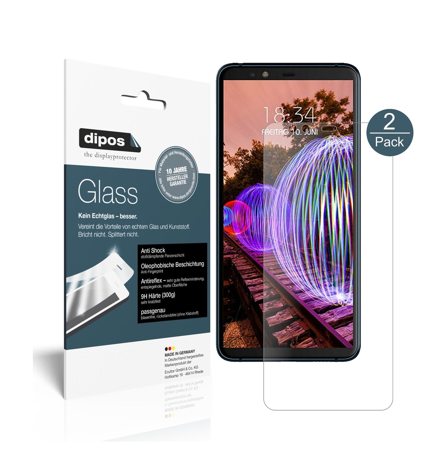 Matte Displayschutzfolie von dipos passend für JVC J20, 9H kratzfest und blasenfrei montiert