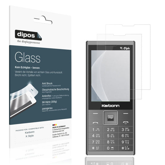 Matte Displayschutzfolie von dipos passend für Karbonn K Stylo, 9H kratzfest und blasenfrei montiert