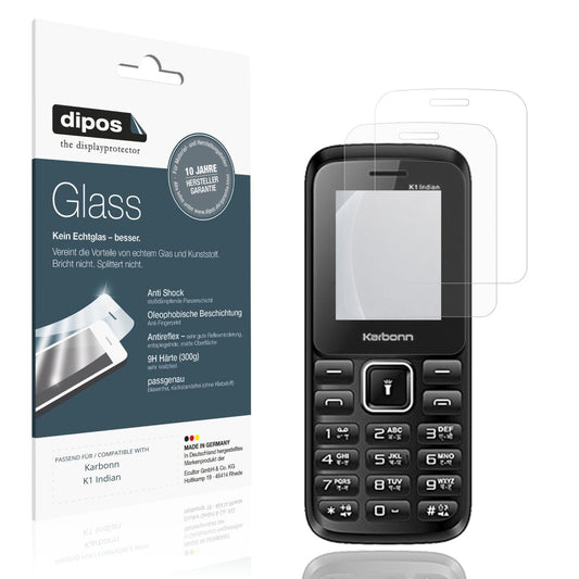 Matte Displayschutzfolie von dipos passend für Karbonn K1 Indian, 9H kratzfest und blasenfrei montiert