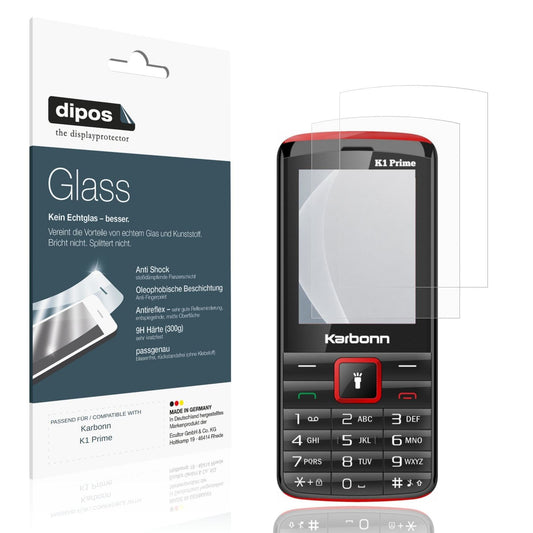 Matte Displayschutzfolie von dipos passend für Karbonn K1 Prime, 9H kratzfest und blasenfrei montiert
