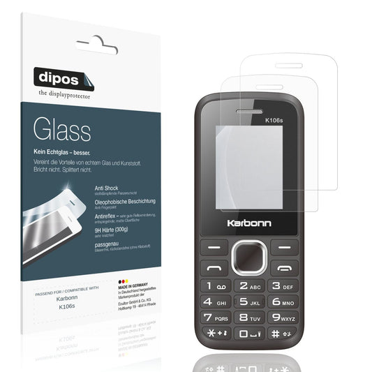 Matte Displayschutzfolie von dipos passend für Karbonn K106s, 9H kratzfest und blasenfrei montiert