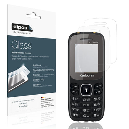 Matte Displayschutzfolie von dipos passend für Karbonn K140 Pop, 9H kratzfest und blasenfrei montiert