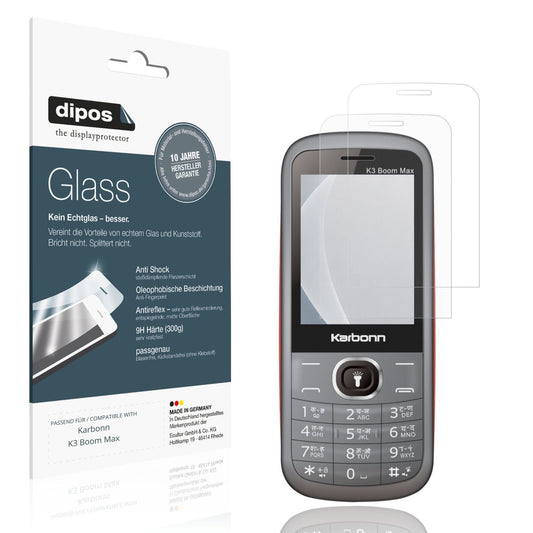 Matte Displayschutzfolie von dipos passend für Karbonn K3 Boom Max, 9H kratzfest und blasenfrei montiert