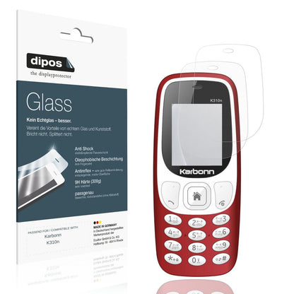 Matte Displayschutzfolie von dipos passend für Karbonn K310n, 9H kratzfest und blasenfrei montiert
