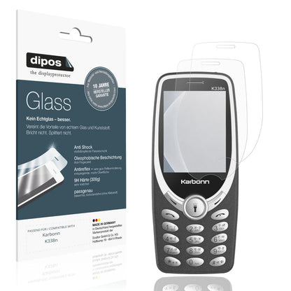 Matte Displayschutzfolie von dipos passend für Karbonn K338n, 9H kratzfest und blasenfrei montiert