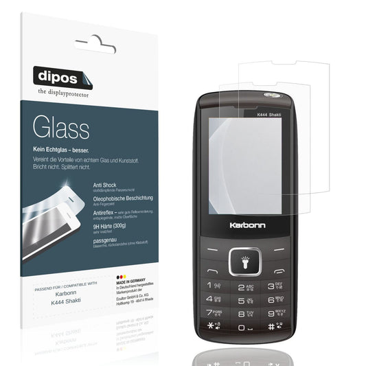 Matte Displayschutzfolie von dipos passend für Karbonn K444 Shakti, 9H kratzfest und blasenfrei montiert