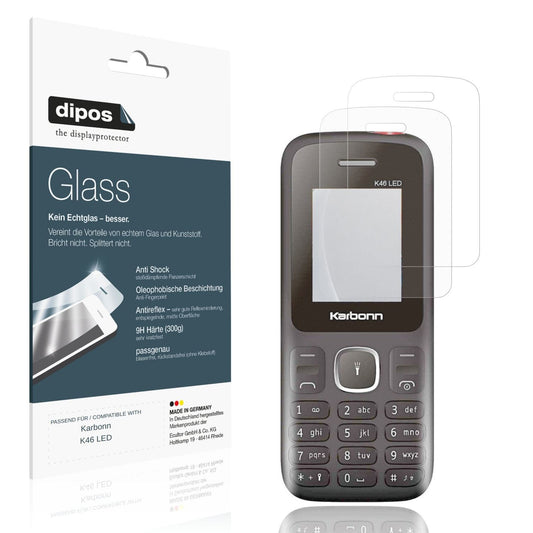 Matte Displayschutzfolie von dipos passend für Karbonn K46 LED, 9H kratzfest und blasenfrei montiert