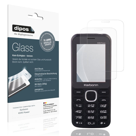 Matte Displayschutzfolie von dipos passend für Karbonn K595 Power, 9H kratzfest und blasenfrei montiert