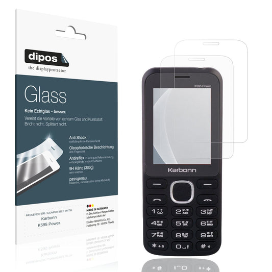 Matte Displayschutzfolie von dipos passend für Karbonn K595 Power, 9H kratzfest und blasenfrei montiert