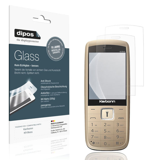 Matte Displayschutzfolie von dipos passend für Karbonn K9 Boss, 9H kratzfest und blasenfrei montiert
