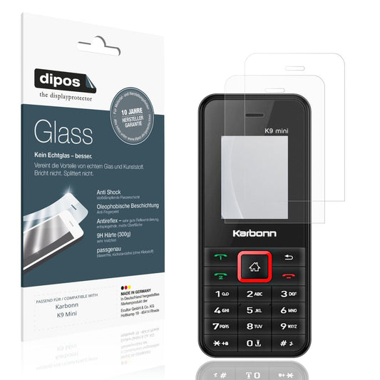 Matte Displayschutzfolie von dipos passend für Karbonn K9 Mini, 9H kratzfest und blasenfrei montiert