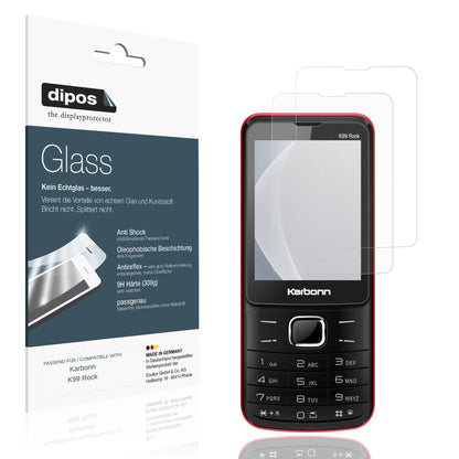 Matte Displayschutzfolie von dipos passend für Karbonn K99 Rock, 9H kratzfest und blasenfrei montiert