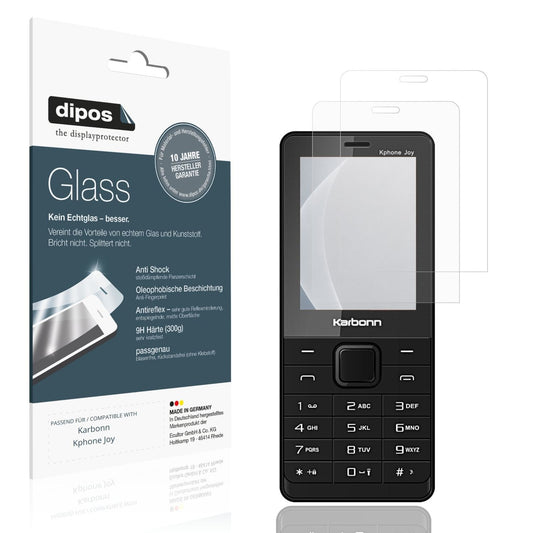 Matte Displayschutzfolie von dipos passend für Karbonn Kphone Joy, 9H kratzfest und blasenfrei montiert