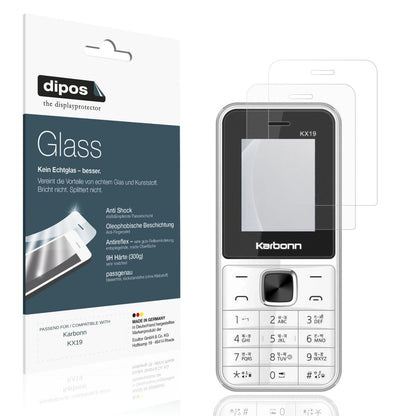 Matte Displayschutzfolie von dipos passend für Karbonn KX19, 9H kratzfest und blasenfrei montiert
