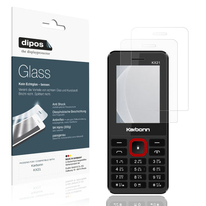 Matte Displayschutzfolie von dipos passend für Karbonn KX21, 9H kratzfest und blasenfrei montiert