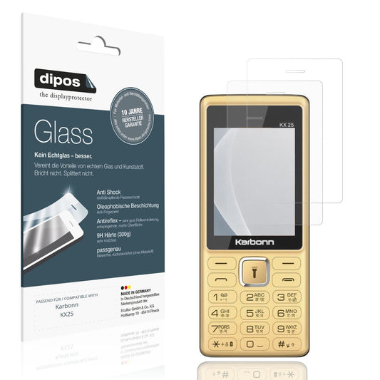 Matte Displayschutzfolie von dipos passend für Karbonn KX25, 9H kratzfest und blasenfrei montiert