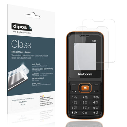 Matte Displayschutzfolie von dipos passend für Karbonn KX5, 9H kratzfest und blasenfrei montiert