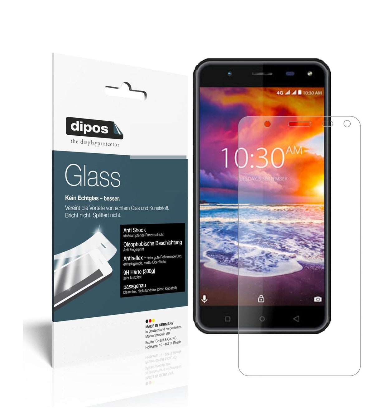 Matte Displayschutzfolie von dipos passend für Karbonn Titanium Jumbo 3, 9H kratzfest und blasenfrei montiert