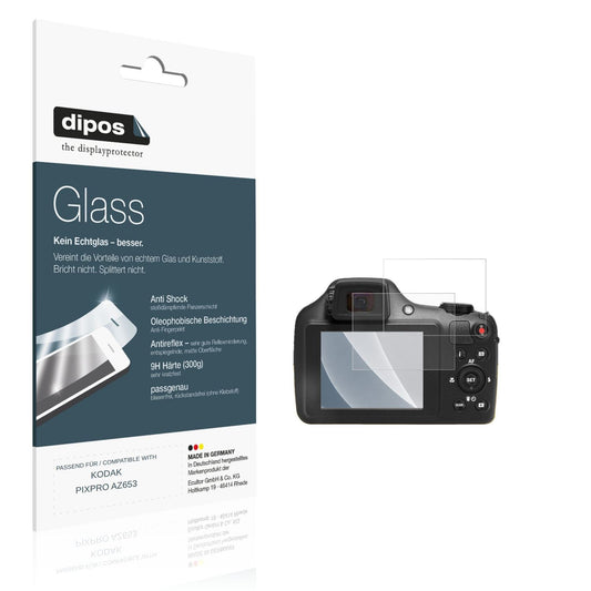 Matte Displayschutzfolie von dipos passend für KODAK PIXPRO AZ653, 9H kratzfest und blasenfrei montiert