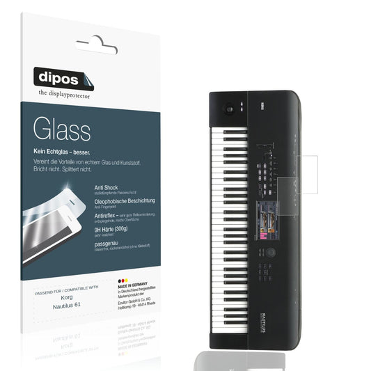 Matte Displayschutzfolie von dipos passend für Korg Nautilus 61, 9H kratzfest und blasenfrei montiert