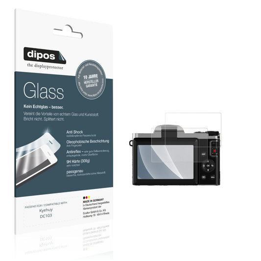 Matte Displayschutzfolie von dipos passend für Kyehuy DC103, 9H kratzfest und blasenfrei montiert