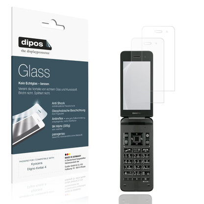 Matte Displayschutzfolie von dipos passend für Kyocera Digno Keitai 4, 9H kratzfest und blasenfrei montiert