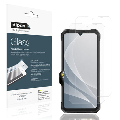 Matte Displayschutzfolie von dipos passend für LAGENIO Rhino 1 Pro, 9H kratzfest und blasenfrei montiert