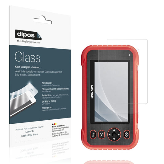 Matte Displayschutzfolie von dipos passend für Launch CRP129E Plus, 9H kratzfest und blasenfrei montiert