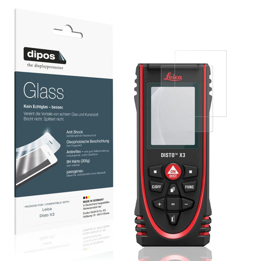 Matte Displayschutzfolie von dipos passend für Leica Disto X3, 9H kratzfest und blasenfrei montiert