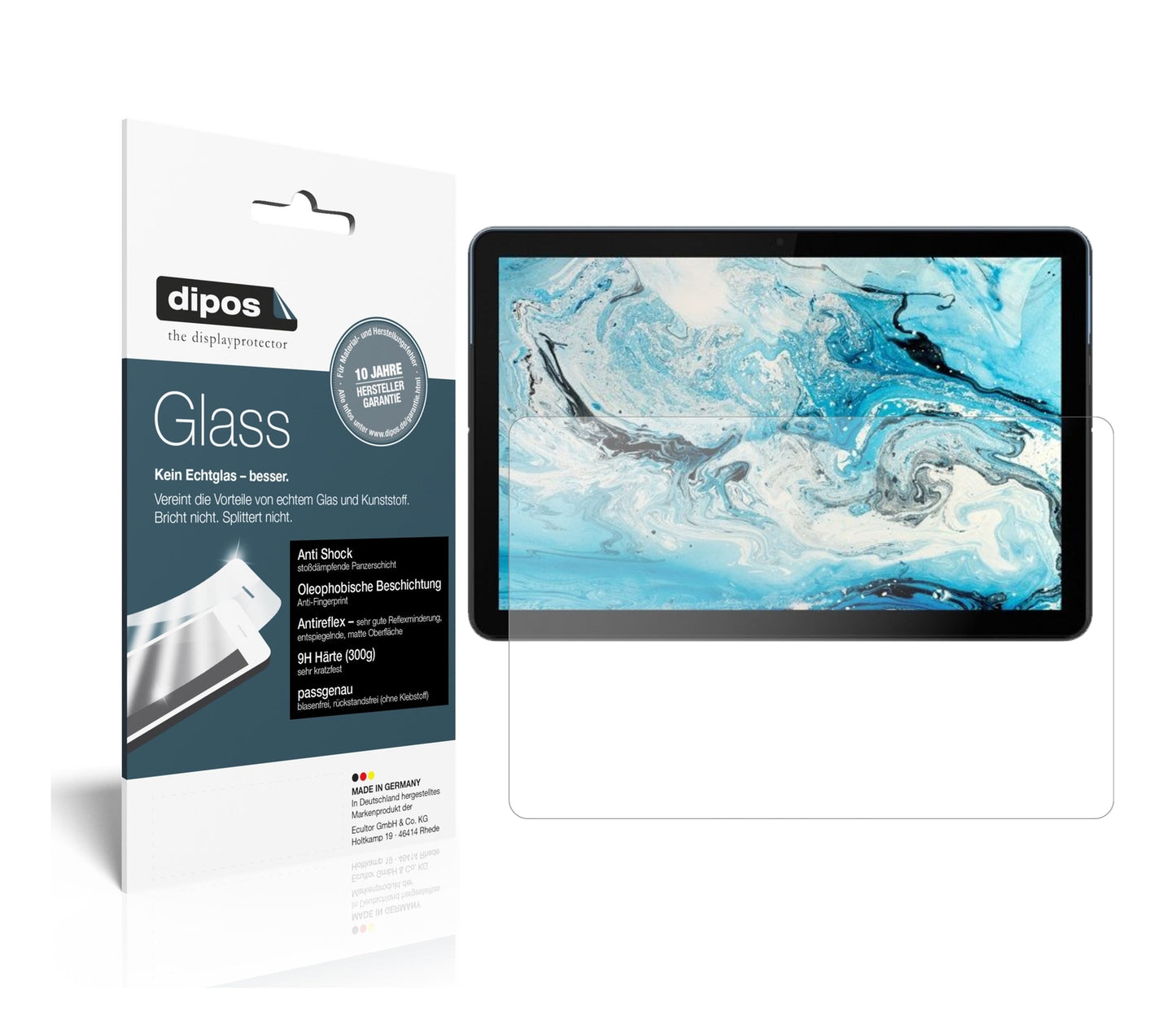 Matte Displayschutzfolie von dipos passend für Lenovo IdeaPad Duet Chromebook, 9H kratzfest und blasenfrei montiert