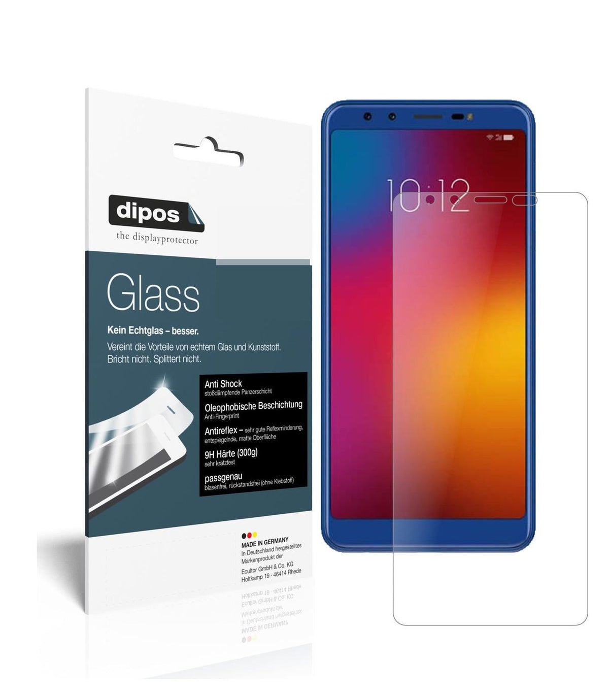 Matte Displayschutzfolie von dipos passend für Lenovo K9, 9H kratzfest und blasenfrei montiert