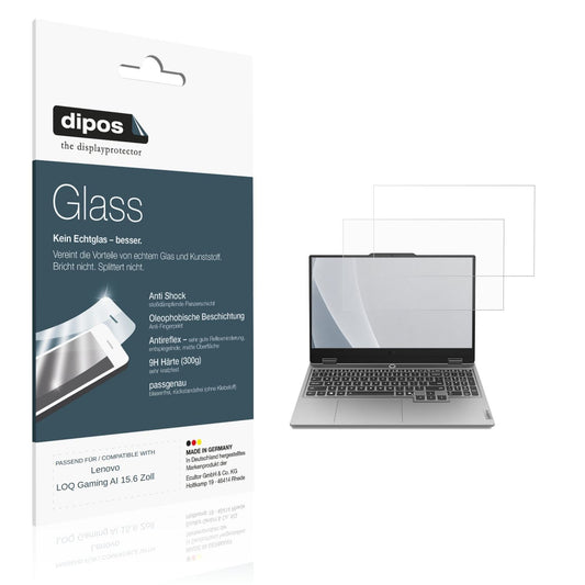 Matte Displayschutzfolie von dipos passend für Lenovo LOQ Gaming AI 15.6 Zoll, 9H kratzfest und blasenfrei montiert