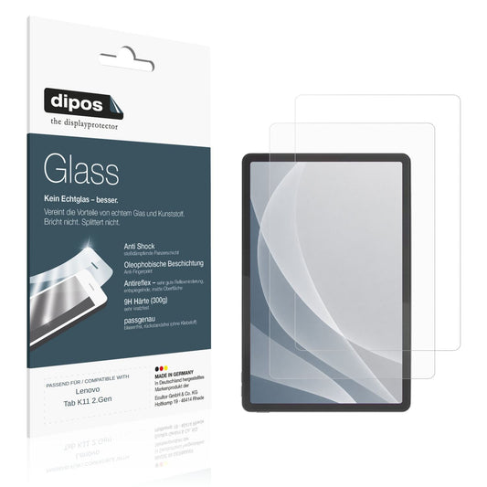 Matte Displayschutzfolie von dipos passend für Lenovo Tab K11 2.Gen, 9H kratzfest und blasenfrei montiert