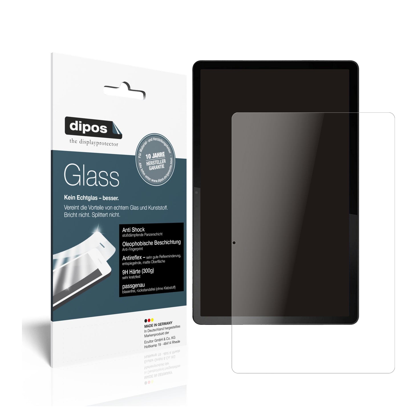 Matte Displayschutzfolie von dipos passend für Lenovo Tab11, 9H kratzfest und blasenfrei montiert