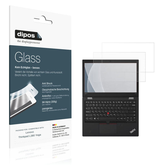 Matte Displayschutzfolie von dipos passend für Lenovo Thinkpad L380 Yoga, 9H kratzfest und blasenfrei montiert