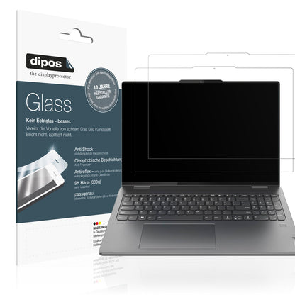 Matte Displayschutzfolie von dipos passend für Lenovo Yoga 7i 10. Gen 16 Zoll, 9H kratzfest und blasenfrei montiert