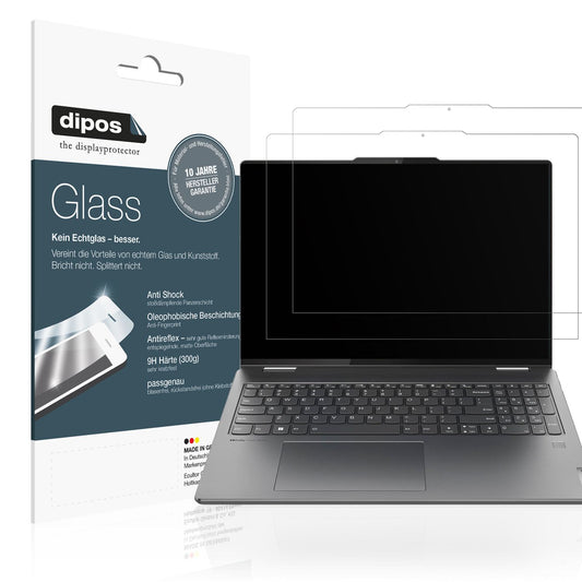 Matte Displayschutzfolie von dipos passend für Lenovo Yoga 7i 10. Gen 16 Zoll, 9H kratzfest und blasenfrei montiert