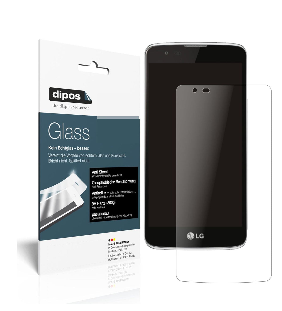 Matte Displayschutzfolie von dipos passend für LG Phoenix 2, 9H kratzfest und blasenfrei montiert