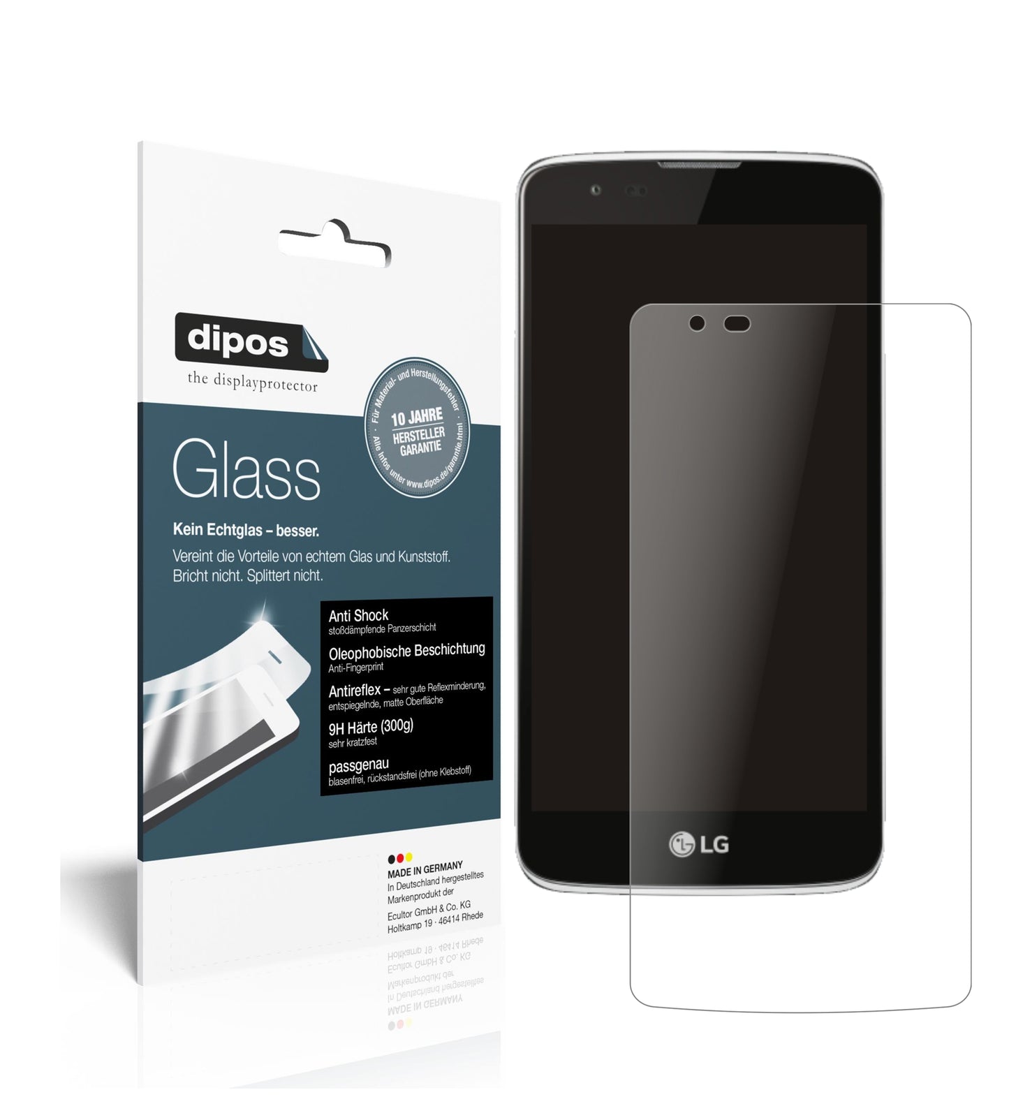 Matte Displayschutzfolie von dipos passend für LG Phoenix 2, 9H kratzfest und blasenfrei montiert