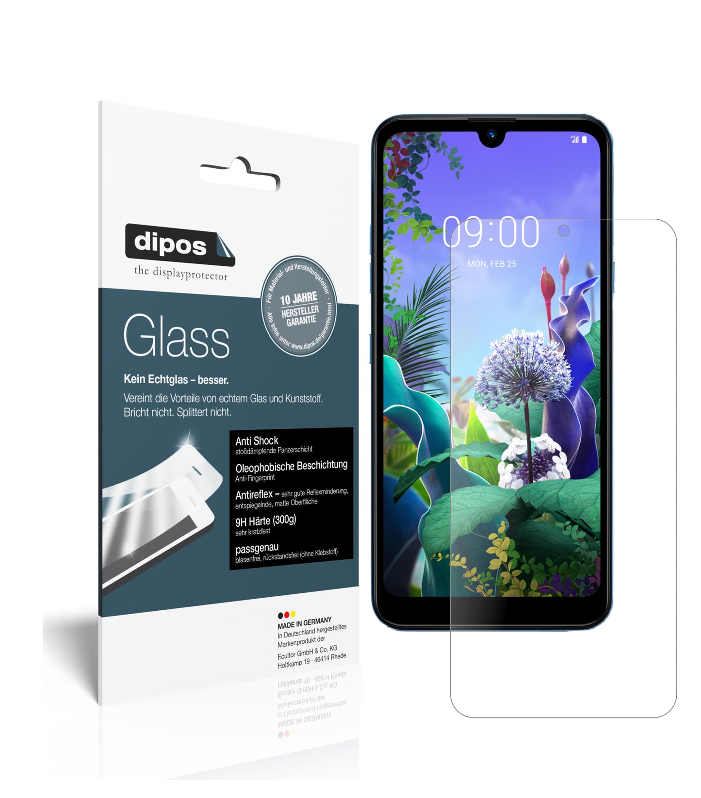 Matte Displayschutzfolie von dipos passend für LG X6, 9H kratzfest und blasenfrei montiert