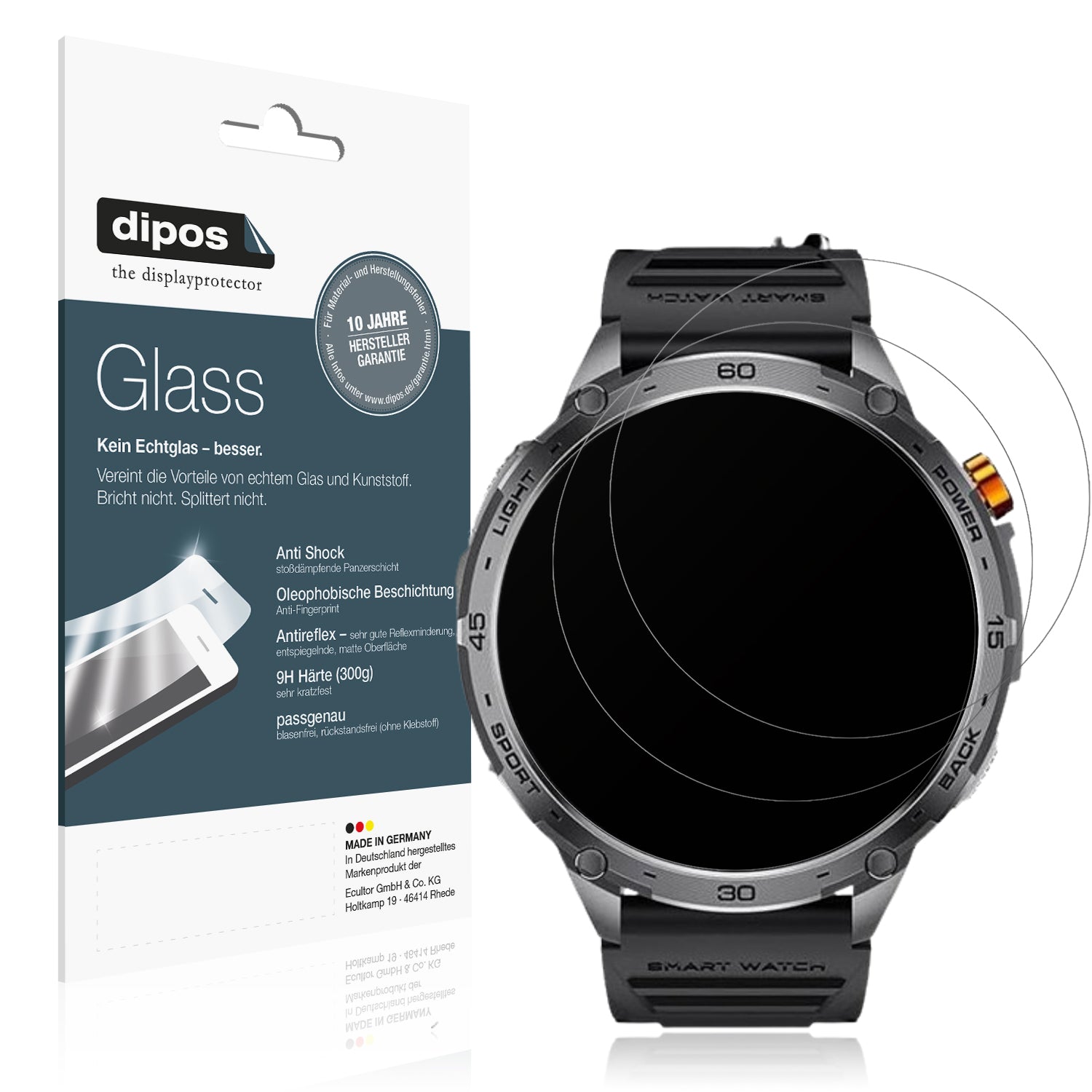 Matte Displayschutzfolie von dipos passend für Lige TX3-A 1.73 Zoll, 9H kratzfest und blasenfrei montiert