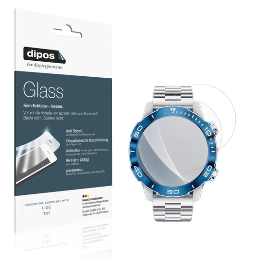 Matte Displayschutzfolie von dipos passend für LIGE TX7, 9H kratzfest und blasenfrei montiert